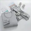 Conjunto de Roupas e Calças de Algodão Puro para Outono, Conjunto de Duas Peças com Gola Redonda Média para Outono e Inverno, Roupa Íntima Térmica de Corte Justo, Suéter de Algodão, Suéter e Calças