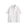 REALSPACE - Camisa holgada de manga corta de alta gama, estilo chino, para hombre y mujer, con estampado de pinceles, estilo nacional, CS66