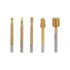 Set de 6 piezas de limas rotatorias pequeñas de acero de alta velocidad para carpintería, cabezales de lijado, herramientas eléctricas para pulir y recortar para carpintería DIY