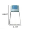 Frasco de Vidrio para Condimentos con Control de Presión para Medir Sal, Botella de Condimento, Frasco de Sal MSG, Dispensador de Sal Medidor de Cocina para el Hogar