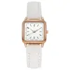 Nuevo modelo más vendido para comercio exterior, reloj cuadrado simple para mujer estilo correa, reloj de pulsera de cuarzo, stock del fabricante para venta al por mayor