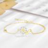 Pulsera original de girasol de mediados de verano en plata de ley 925 para niñas, pulsera de estilo fresco con margaritas Mori de alta calidad.