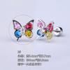 Pendientes de acero de titanio 316L con baño de cobre y oro para la oreja, con forma de uña, a juego con mariposas, de colores, joyería para piercings, pendientes para la oreja, uña.