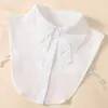Nuevos Accesorios de Pajarita Bordada Soluble en Agua Cuello Falso para Camisa de Mujer Cuello de Encaje Cuello Falso Calado