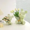 Flor pequeño oso violento sala de estar decoraciones para el hogar inauguración de casa casa nueva escritorio porche adornos regalos creativos para recién llegados