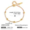 Pulseira Jieding Europeia e Americana de Aço Inoxidável 316L com Zircônia para Mulheres, Joias de Alto Padrão Estilo Ins, Acessórios de Aço Titânio Ouro 18K Transfronteiriços