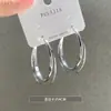 Brincos Argola Prata Dupla Camada Mais Vendidos para Mulheres High-End Simples Versáteis Leve Luxo Nicho Joias para Orelha Brincos de Pino