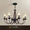 Lustre retrô americano lâmpada de vela criativa estilo retrô simples europeu loja de lâmpadas antigas lâmpada de quarto estilo industrial de ferro