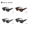 2025 nuevas gafas de sol de placa vintage hechas a mano montura pequeña pata ancha moda personalizada estilo europeo y americano hip hop gafas de sol para viaje