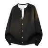 Nuevo cárdigan casual de moda estilo old money de lujo ligero con botones, cuello redondo, manga larga para hombre, cárdigan de punto de manga larga para hombre