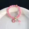 Pulsera popular de ópalo de imitación transfronteriza diseño de nicho ins femenino Estrella de cinco puntas de cristal luz de luna gris pulsera de moda para estudiantes