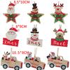 Nuevo Árbol de Navidad de Madera Muñeco de Nieve Colgante de Viruta de Madera Popular Transfronterizo Colorido Viruta de Madera Adorno de Navidad Colgante en Stock