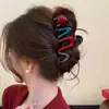 Presilha de Cabelo de Luxo Leve para Cabelos Finos, Presilha de Tubarão Florzinha Fofa Nova 2026, Pinça de Cabelo Grande de Acrílico para Mulheres