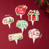 Taza de papel para pastel de Navidad tarjeta de decoración inserción Claus de Papá Noel caja portátil muñeco de nieve alce fiesta feliz festiva enchufe