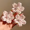 Pinza para el cabello de flor de cerezo rosa para niña, perla, Ins, linda horquilla de flor, broche, pinza lateral para flequillo, accesorios para el cabello
