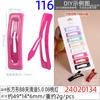 Novo de Verão 5cm Colorido Pingando Óleo Quadrado Metal Clipe BB Franja Cabelo de Trás Clipe Feminino Clipe de Estilização