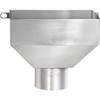 Embudo de lluvia de acero inoxidable 304 bolsa de lluvia desagüe de canalón desagüe lateral tubería de desagüe tubería de desagüe sumidero de lluvia cubo de desagüe