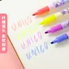 Iluminador de Unicornio Lindo Papelería Creativa Marcador para Estudiante Aula Punta Suave Protección Ocular Color Pluma Fluorescente Venta al por Mayor