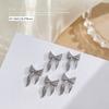 Novo Estilo Branco K Bow Nail Art Acessórios Cyber Celebrity Light Luxo Tridimensional Liga Bow Tie Acessórios DIY Decoração de Unhas