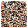 50 Adesivos de cabeça de abóbora para vestido de Halloween Adesivos de decoração de caderno de conta manual Adesivos de material de decoração de desenho animado