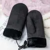 Guantes para Hombre y Mujer en Otoño e Invierno, Colgantes del Cuello Navideños de Gamuza Sintética con Forma de Cruz Cálidos y a Prueba de Viento Guantes de Ciclismo