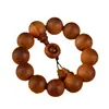Pulseira Redonda de Contas de Cipreste Taihang Envelhecido Alto Teor de Óleo 15,18,20 Círculo Único Pulseira Transparente para Homens e Mulheres