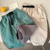 Pantalones Largos para Niños 2026 Nueva Colección de Primavera Niños y Niñas Pantalones con Cordón de Bloques de Color Pantalones para Bebé con Cinturón de Letras