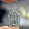 Collar con Colgante de Castillo de Diamantes Completo, Puerta de la Felicidad, Cadena para Clavícula, Estilo Igual al de Fang Zhanglin Chaohai para Mujer