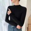 Suéter de Cashmere Baby de Luxo Leve para Mulheres, Gola Alta Slim Fit Suéter Base de Tricô de Cashmere Atacado