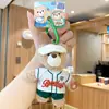 Chaveiro de Boneca Urso Fofo Parceiro de Esportes Autêntico Pingente de Mochila para Casal Loja de Parquinho Presente de Evento