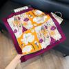 [Estilo Floral] Pañuelo de Seda Amazon Transfronterizo para Mujer 2025 Nuevo Regalo Delgado de Alta Gama para Mamá Pañuelo Cuadrado de 70