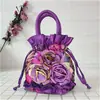 Bolsa para Teléfono Móvil Bolsa de Flor de Encaje Estilo Étnico Bolso Cubo con Cierre de Cordón Bolsa de Tela Bolso de Mano para Mujer Bolso de Noche Bolso Hecho a Mano para Hanfu