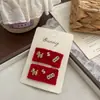Novo Prendedor de Cabelo com Laço Vermelho de Coelho para Meninas, Acessório de Cabelo Elegante com Toque de Luxo, Elástico para Coque