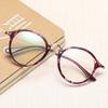 Ulzzang montura redonda retro montura de gafas lisas moda coreana arte rojo de internet espejo plano se puede equipar con miopía mayoreo