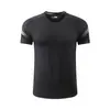 Camiseta de Verano de Secado Rápido de Manga Corta para Hombre Seda de Hielo Cuello Redondo Deportes al Aire Libre Ocio Manga Corta Delgada Cómoda Transpirable