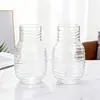 Jarrón de cristal con patrón de espiral estilo Ins, jarrón de gran capacidad estilo nórdico para hidroponía y arreglos florales, decoración de mesa para sala de estar, jarrón para flores frescas