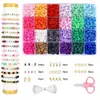 Europa y Estados Unidos Navidad transfronteriza diy caja de arcilla blanda cuentas de colores de arroz cuentas con letras cuentas sueltas cuentas espaciadoras cuentas sueltas hilo elástico