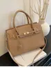Bolso Kelly Platino, Bolso de Moda para Mujer, Bolso Color Block Nuevo 2026, Bolso de Mano con Textura de Lujo Ligero