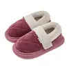 Nuevas Zapatillas de Algodón Cálido con Suela Gruesa para Mujer de Jie Liya, Zapatos de Felpa de Algodón Antideslizantes para Interiores de Invierno para Personas Mayores, Calzado de Exterior para Hombre