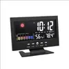 Relógio Digital Multifuncional com Tela Colorida Calendário Perpétuo Despertador Relógio com Display Digital para Casa Termômetro Higrômetro Enfeites para Sala de Estar