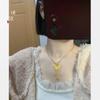Colgante de borla de mariposa con perla dorada y arena del mismo estilo de Gold Shop, accesorios de bricolaje, cadena de collar de lujo retro ligera, joyería elegante para mujer