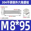 Vendas Diretas de Fábrica M3-M12 GB 304 aço inoxidável Parafuso Sextavado Externo parafuso sextavado parafuso sextavado