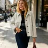 Chaqueta casual simple de mujer para Amazon transfronteriza europea y americana 2026, abrigo de otoño e invierno de manga larga de un solo pecho