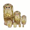 Muñecas Rusas de Anidación Set Matrioshka de Madera de 7 Capas Muñecas Pintadas a Mano de Madera de Tilo con Diseño de la Catedral de San Petersburgo Artesanía Decorativa y Regalo Educativo Divertido para Niños Adultos Colorido 2620cm