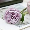 Rosas de Té Fantasía Artificiales de Tallo Corto para Decoración del Hogar, Sala de Estar, Exhibición en Mesa de Comedor, Flores Falsas, Flores Artificiales