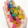 Pato luminoso pintado à mão resina animal 3D feito à mão diy acessórios de cola de creme pequenos enfeites decoração