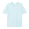 69000 Algodão Penteado 220g Camiseta de Marca da Moda com Logo Estampado Solta Tamanho Grande Gola Redonda Camiseta Masculina