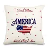 2026 Bestseller de Amazon Funda de Almohada del Día de la Independencia Estrella Rayas Gnomo Celebración Festiva Funda de Almohada Decorativa
