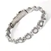 Pulsera Magnética Popular Transfronteriza Europea y Americana, Elegante Aleación de Trébol de Lujo Ligero Incrustada con Diamantes, Pulsera Magnética de Una Fila para Mujer