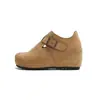 Otoño 2026 Nuevo 9cm Tacón Oculto Zapatos Birkenstock Mujer Suela Gruesa Zapatos para Personas Bajas Versátiles Retro Planos Mujer
